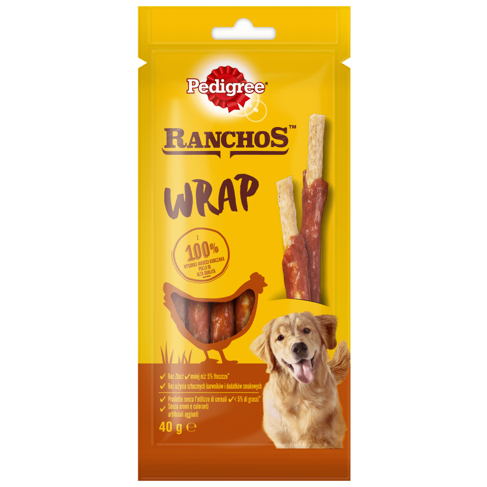 PEDIGREE® Ranchos™ Wrap przysmak dla psa z kurczakiem 40g