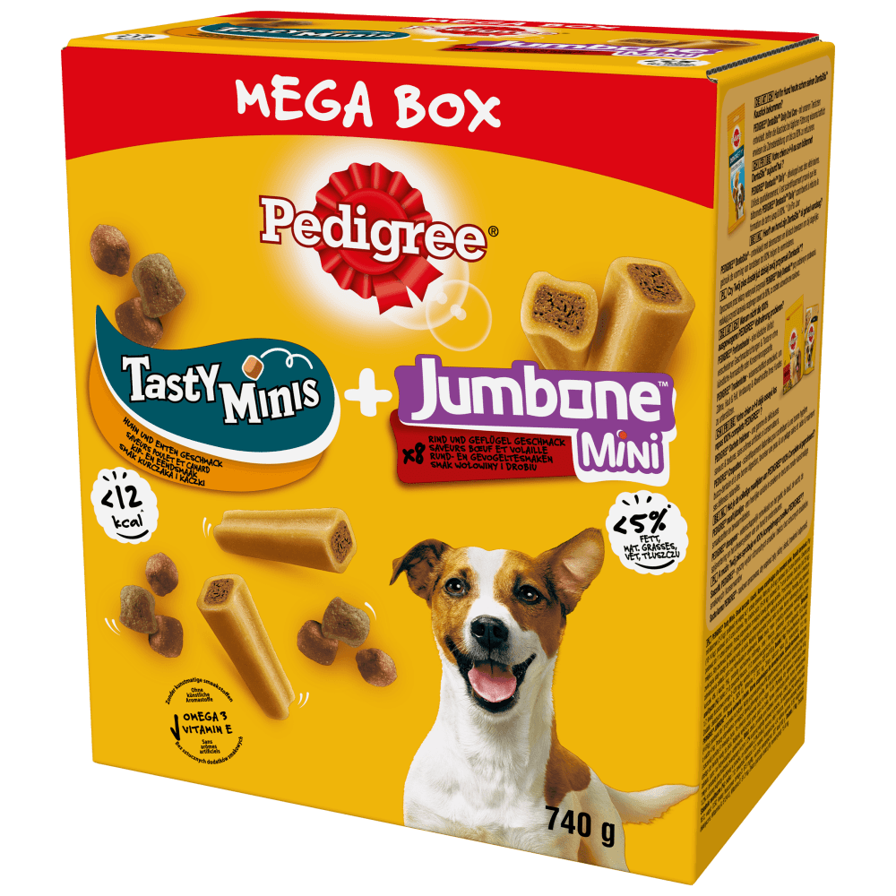 PEDIGREE® Tasty Minis + Jumbone™ Mini Mega Box, 740g