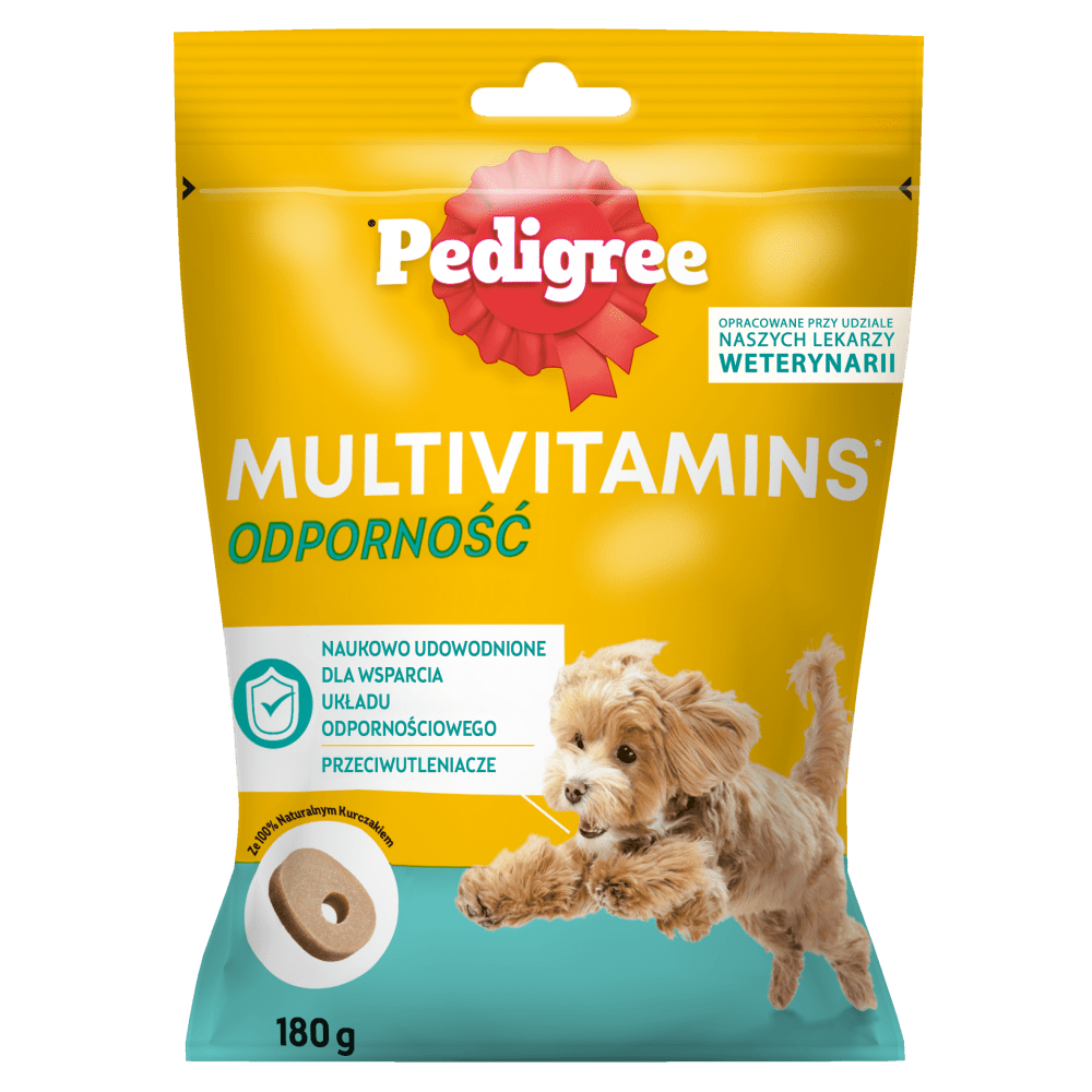 PEDIGREE® Multivitamins Odporność - karma uzupełniająca dla dorosłych psów, o smaku kurczaka 180 g
