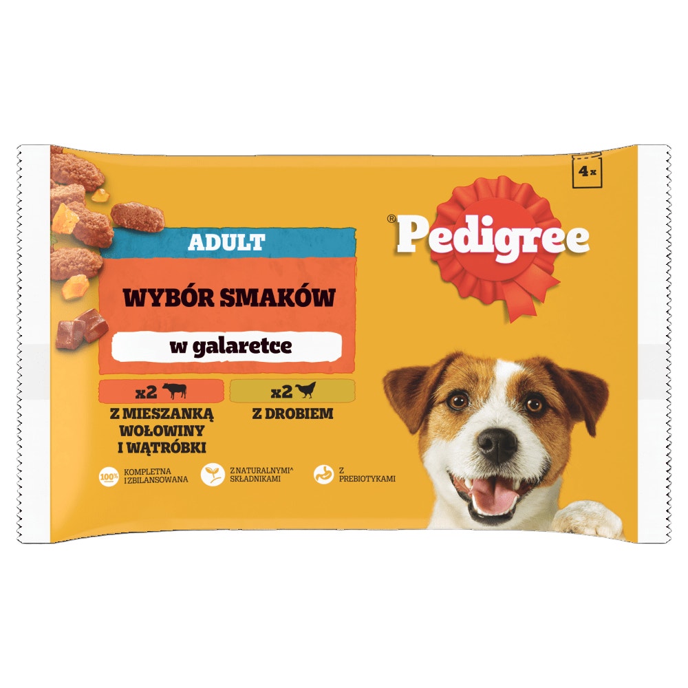 PEDIGREE® Adult Wybór Smaków w Galaretce, 4 & 6 x 100g