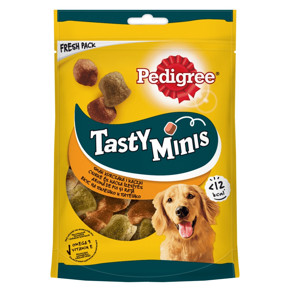 PEDIGREE® Tasty Minis o aromacie kurczaka i kaczki, 130g