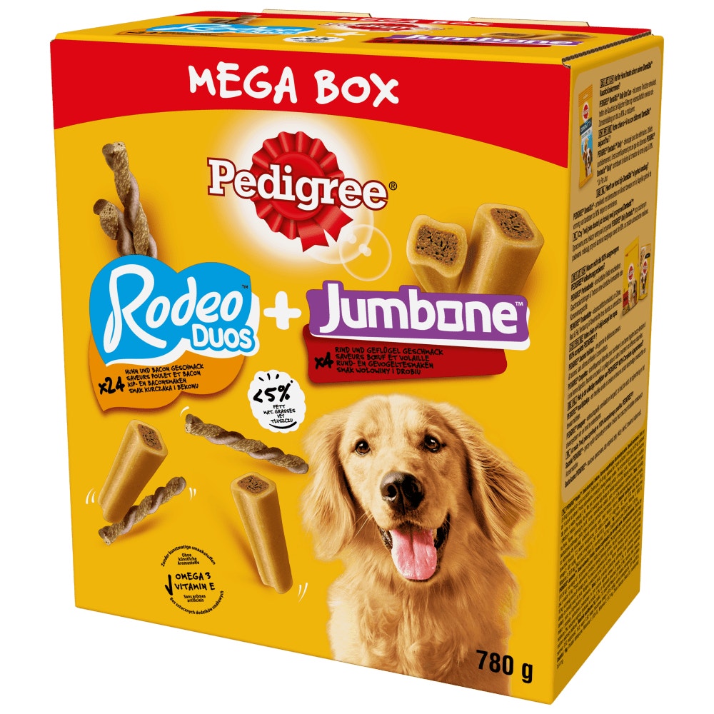 PEDIGREE® Rodeo™ Duos + Jumbone™ Mega Box, 780g