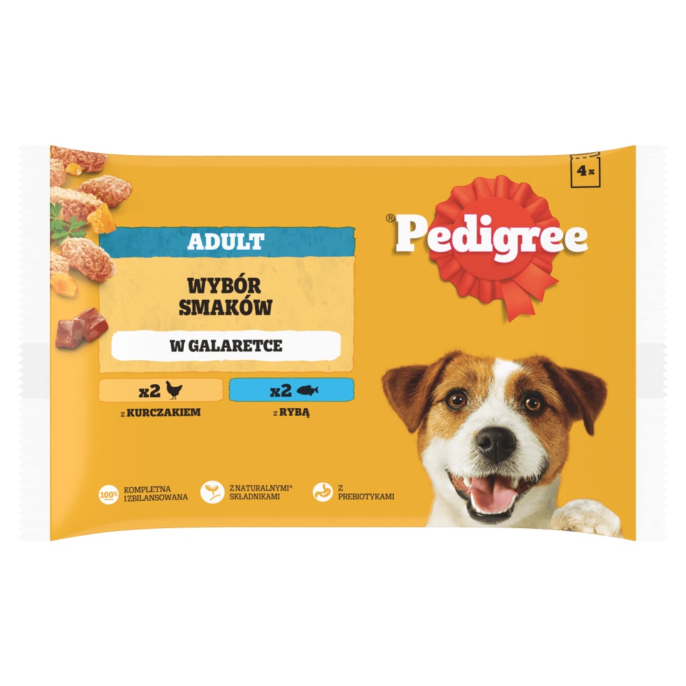 PEDIGREE® Adult Wybór Smaków w Galaretce, 4 x 100 g