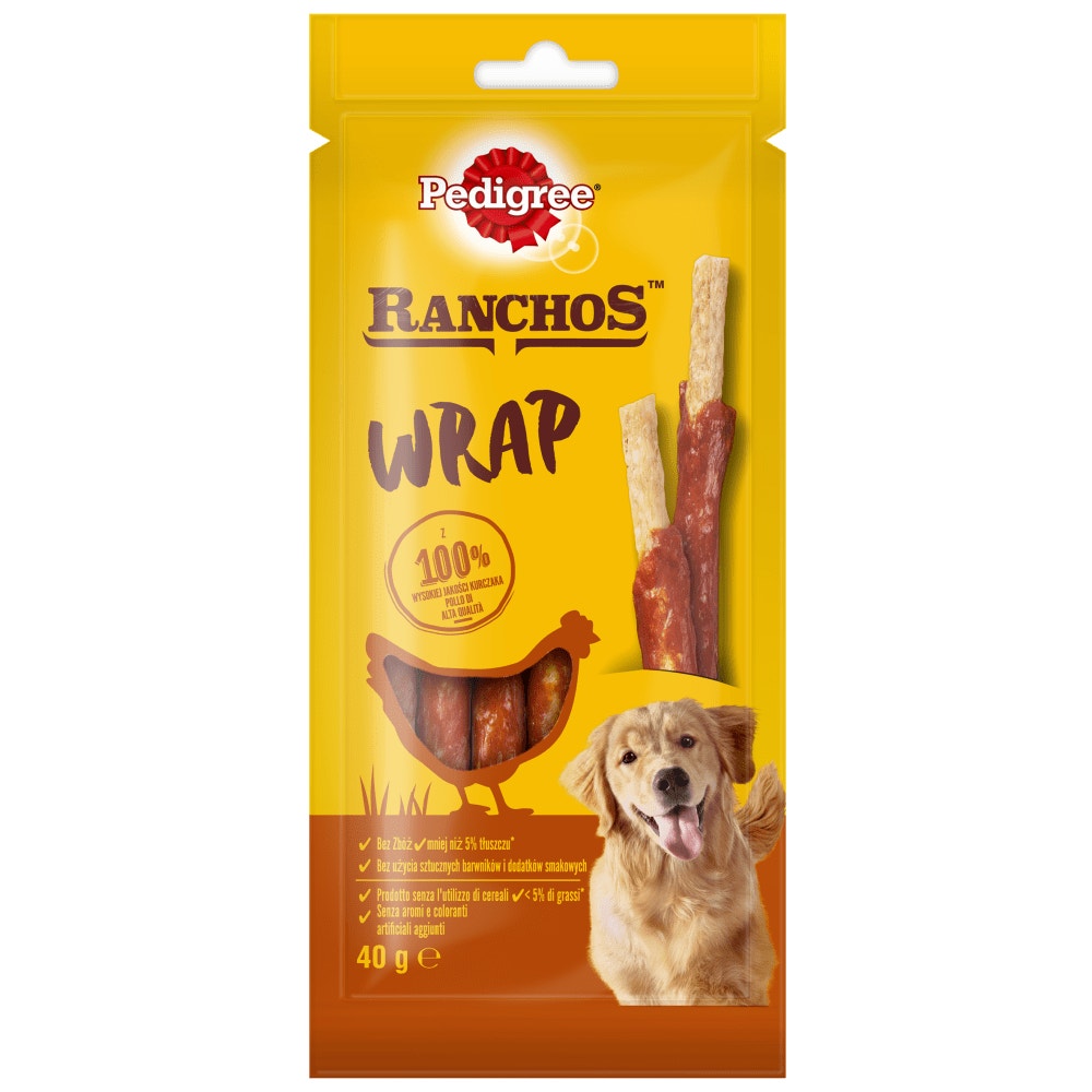 PEDIGREE® Ranchos™ Wrap przysmak dla psa z kurczakiem 40g