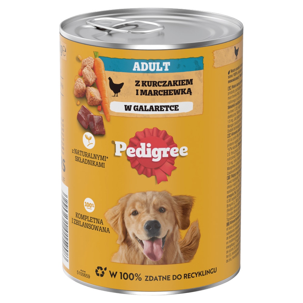 PEDIGREE® Adult z Kurczakiem i Marchewką w Galaretce, 400 g