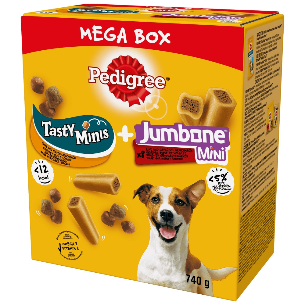 PEDIGREE® Tasty Minis + Jumbone™ Mini Mega Box, 740g