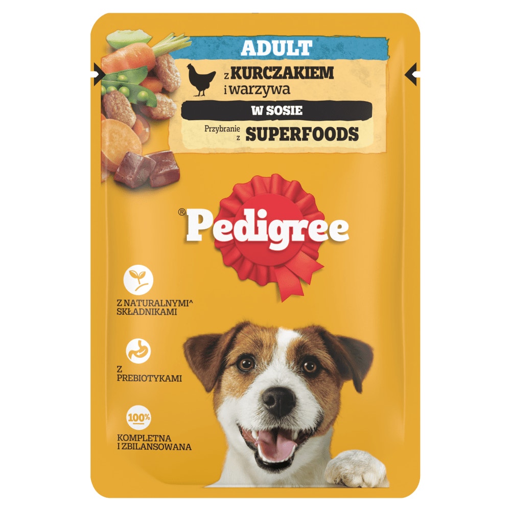 PEDIGREE® Adult z Kurczakiem i Warzywami w Sosie, 100 g