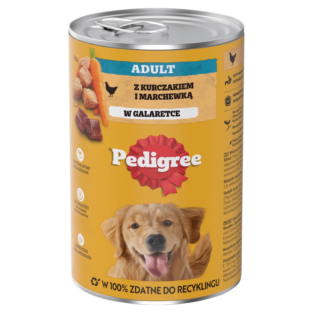 PEDIGREE® Adult z Kurczkiem i Marchewką w Galaretce, 1.2 kg